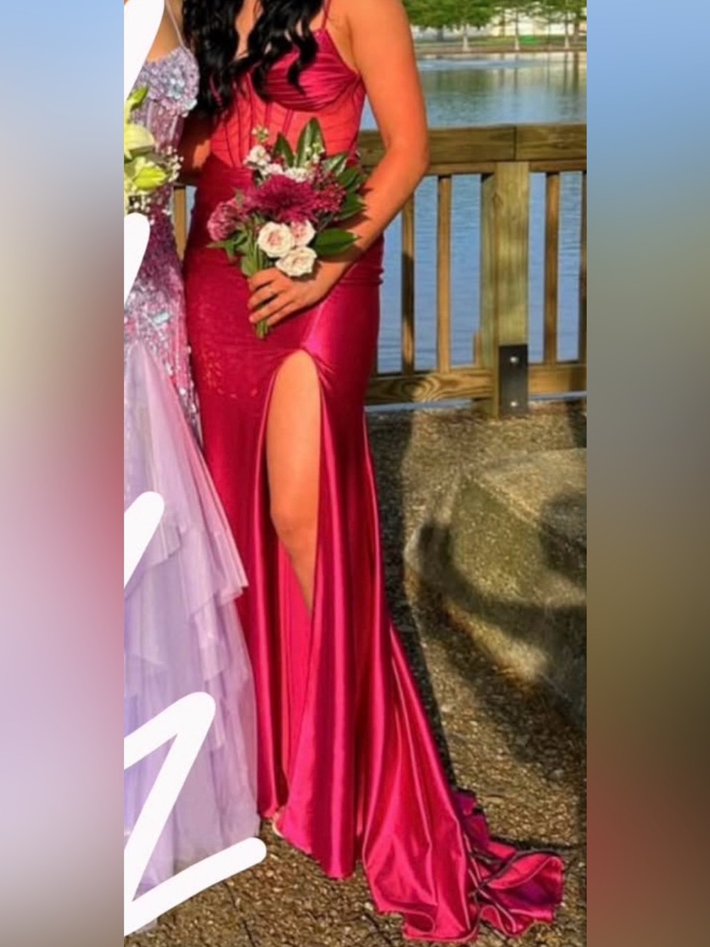 Fuchsia prom dress